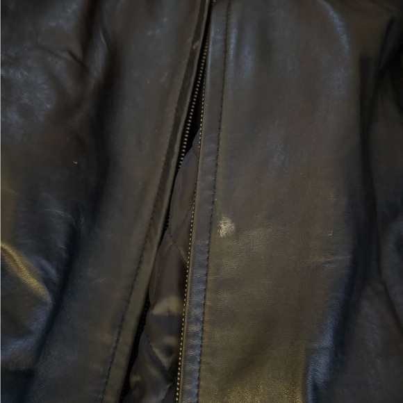 Classic Excelled Black Leather Bomber Jacket - Picture 5 of 5
